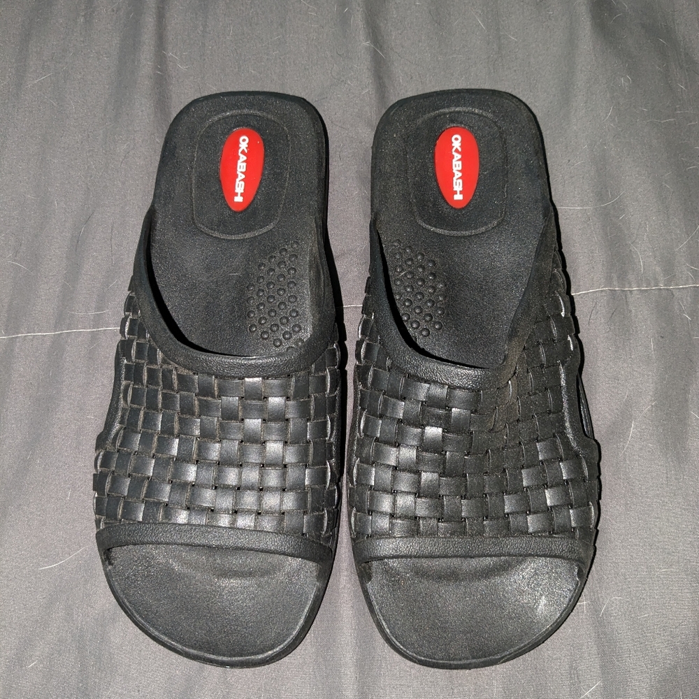 OKABASHI MEN'S TORINO FLIP FLOP/ SANDALS - SIZE LARGE - NEW